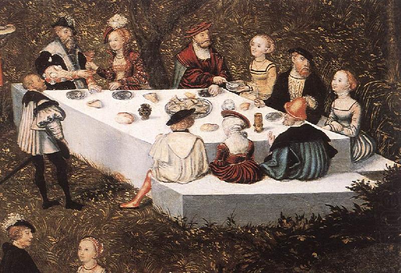 CRANACH, Lucas the Elder The Fountain of Youth (detail) fdg china oil painting image